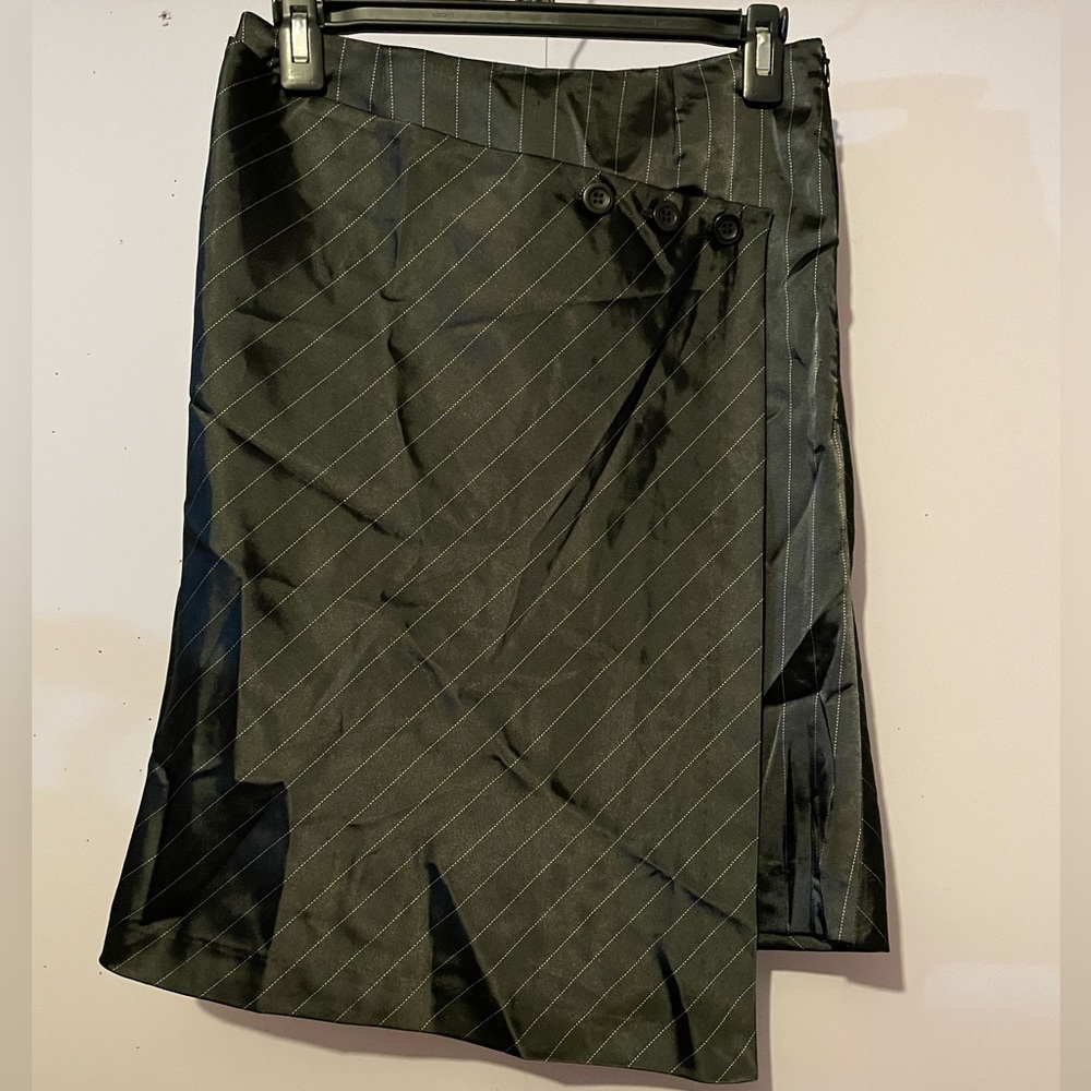 RK STRIPED SATINY SKIRT